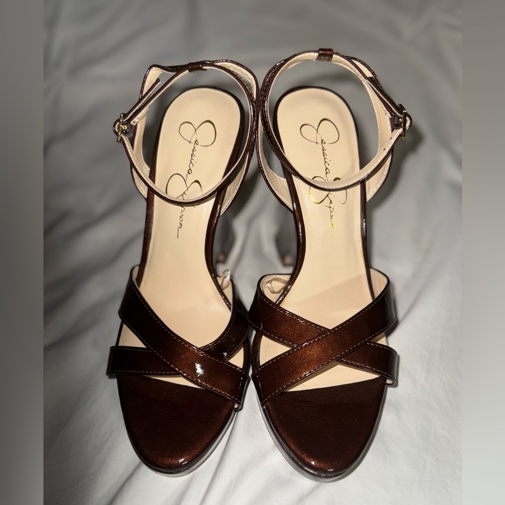 Jessica Simpson Brown Strappy Sandals